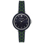 Women's Park Row Three Hand Quartz Blue and Green Silicone Watch 34mm