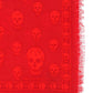 Alexander mcqueen skull scarf in light wool