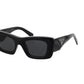 PRADA Women's PR13ZS 1AB5S0 Black Frame Cat-Eye Sunglasses