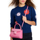 Katy Shiny Textured Leather Top Handle