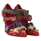 Dolce & Gabbana Red Bellucci Alta Moda Embellished Pumps