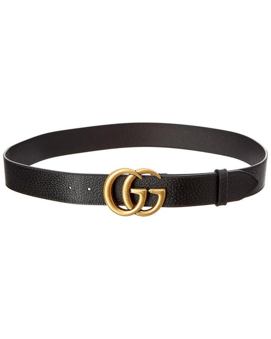 Gucci Double G Leather Belt, 85