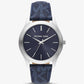 Oversized Slim Runway Logo and Silver-Tone Watch