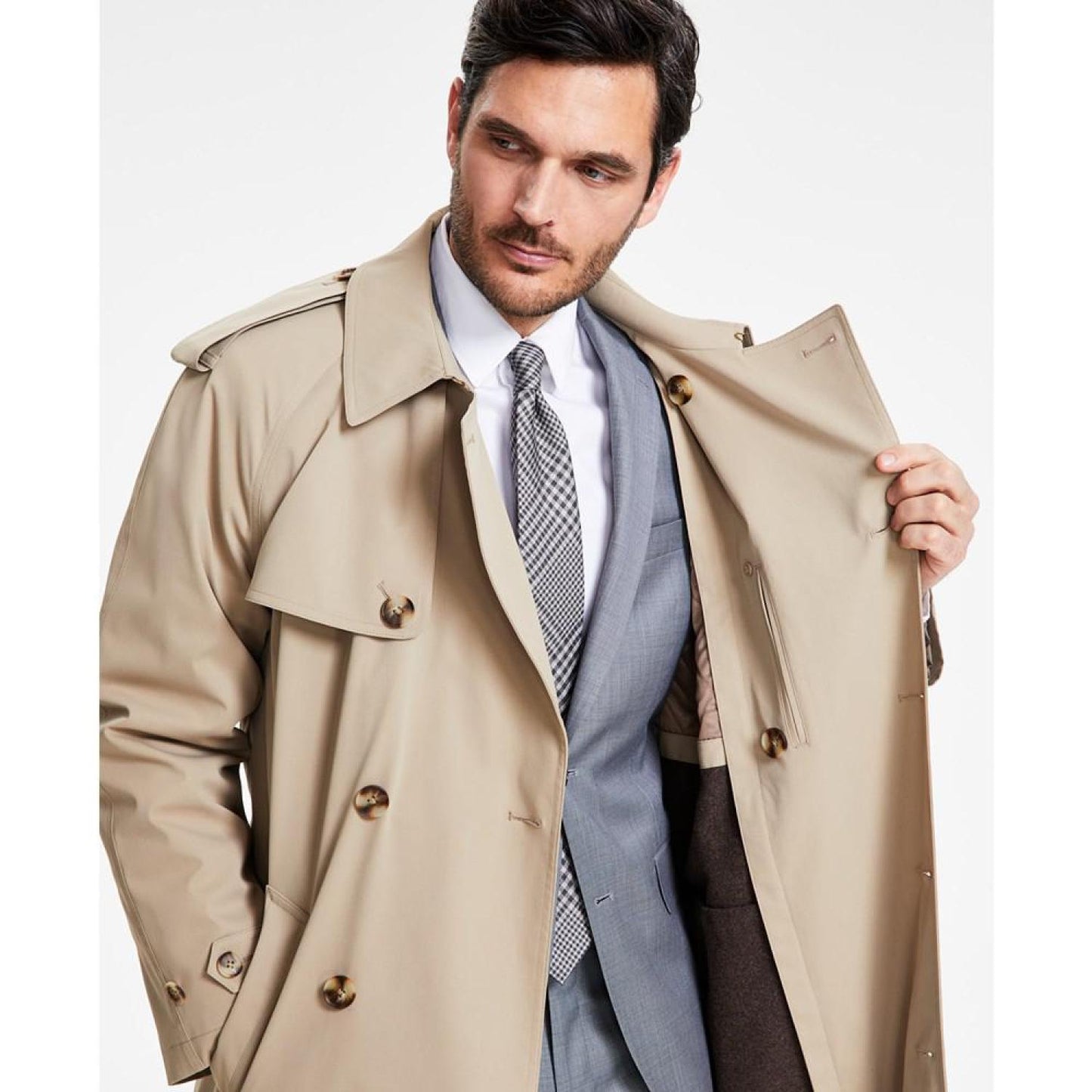 Men's Classic-Fit Trench Coat