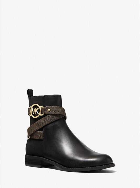 Rory Logo and Leather Ankle Boot