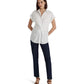 Petite Twist-Front Cotton Short Sleeve Shirt