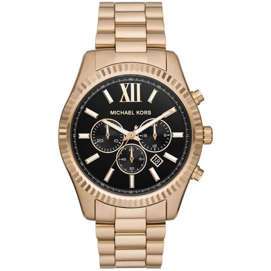 Men's Lexington Chronograph Beige Gold-Tone Stainless Steel Watch 44mm
