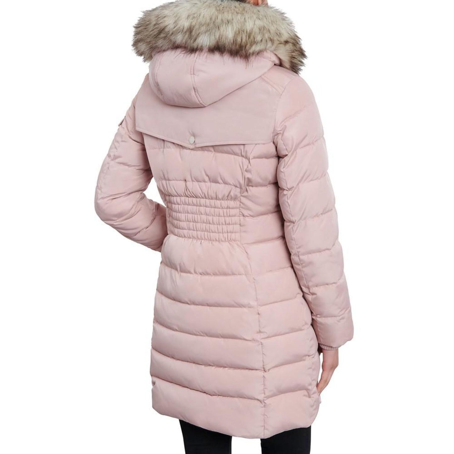 Women's Faux-Fur-Trim Hooded Puffer Coat, Created for Macy's