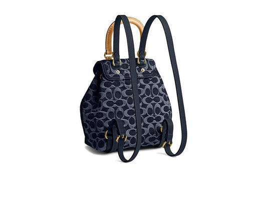 Washed Denim Signature Riya Backpack 21