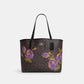 Coach Outlet City Tote In Signature Canvas With Rose Print