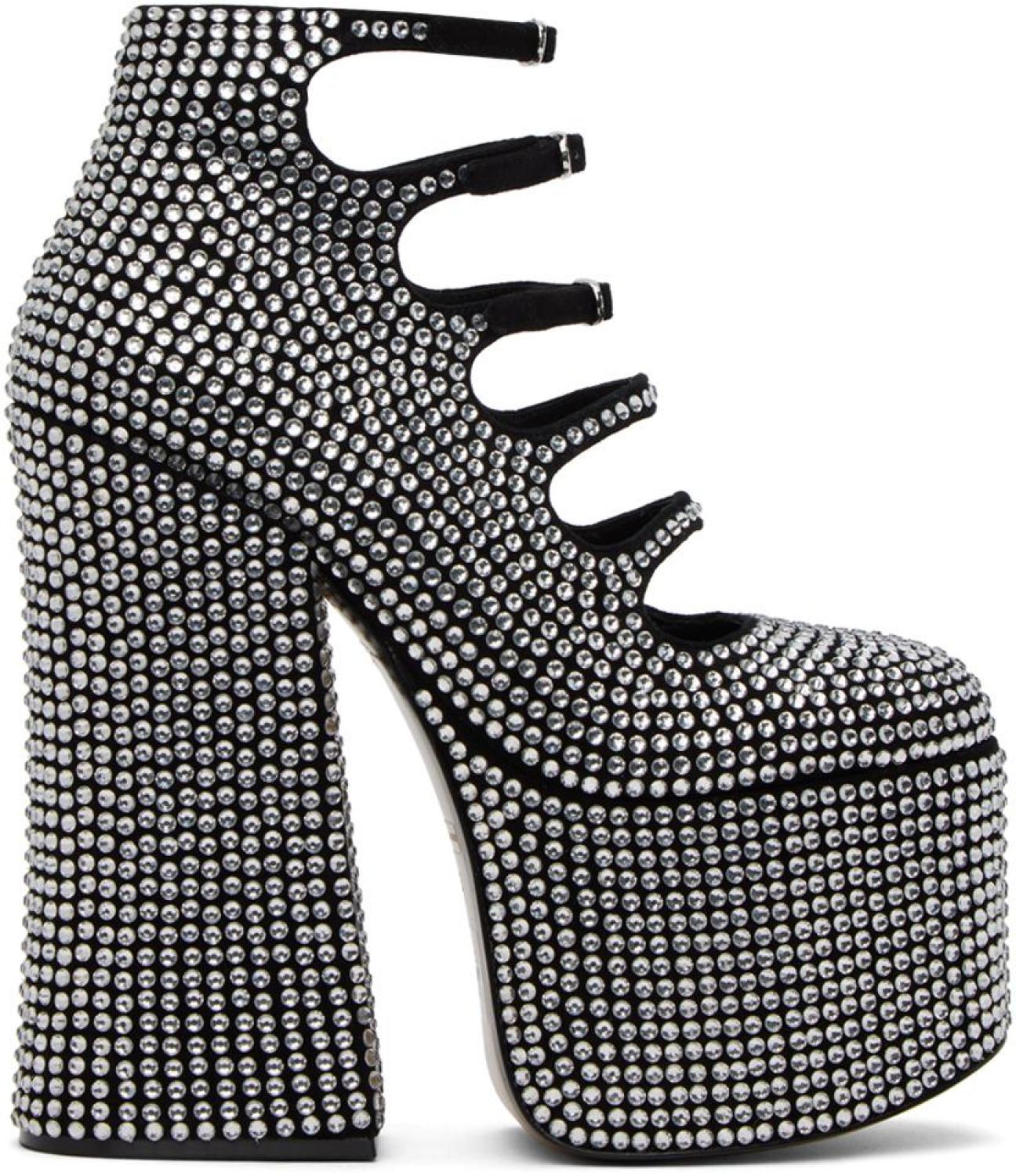 Black 'The Rhinestone Kiki' Heels