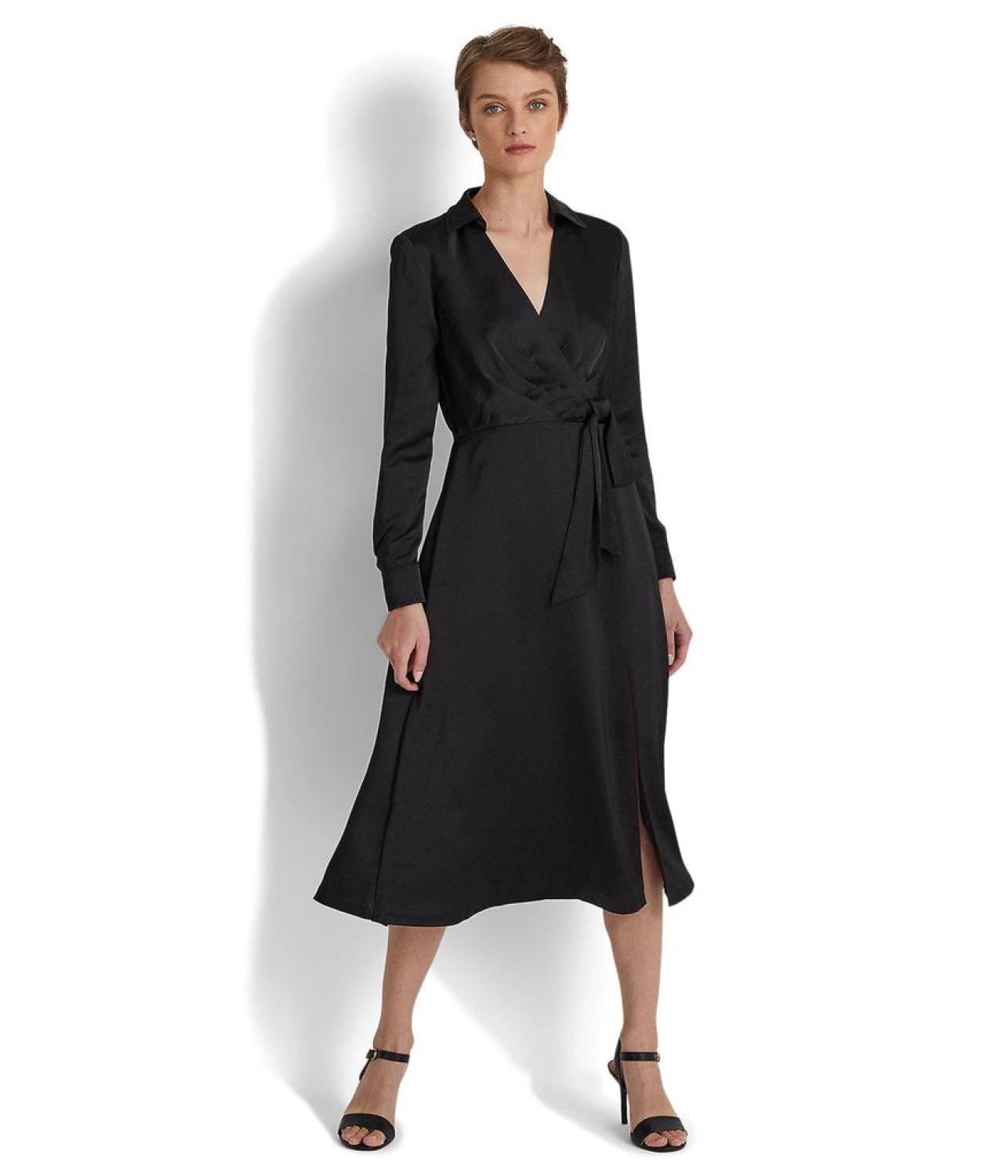 Charmeuse Surplice Dress