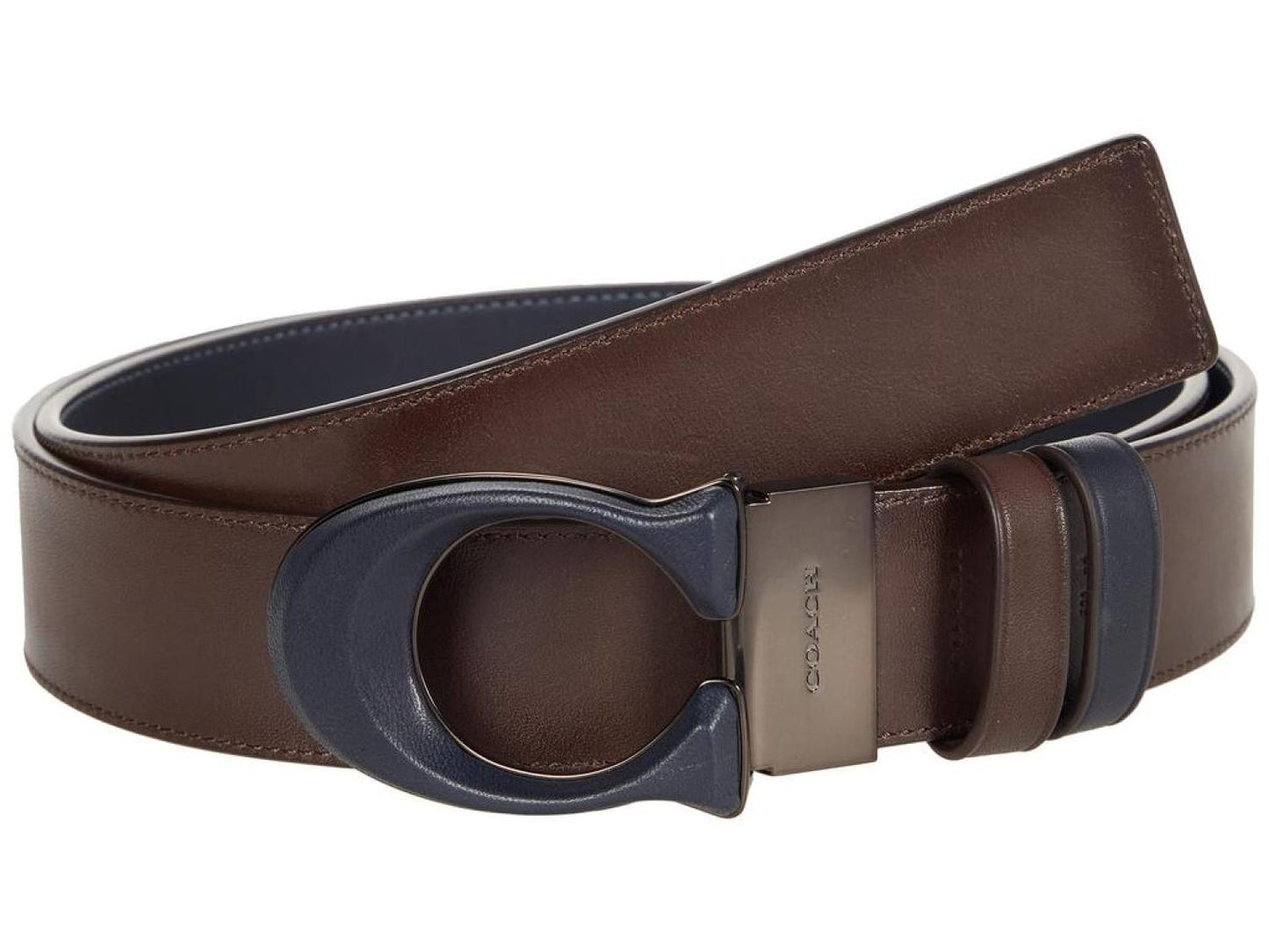 38 mm Reversible Leather Inlay C Buckle Belt in Sport Calf