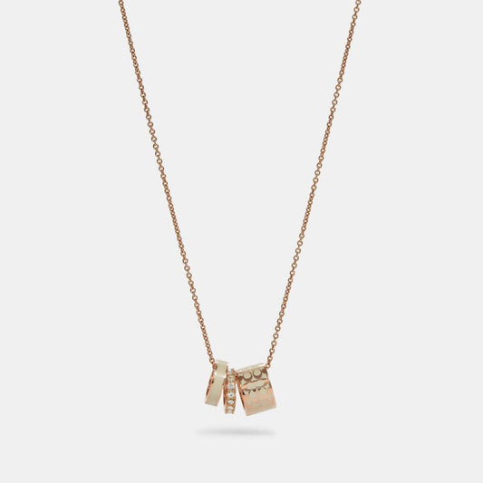 Coach Outlet Signature Enamel Necklace