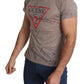 Guess  Cotton Stretch Logo Print Men Casual Perforated Men's T-shirt