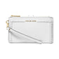 Jet Set Double Zip Leather Wristlet