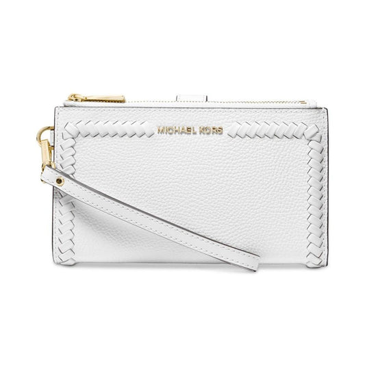 Jet Set Double Zip Leather Wristlet