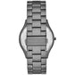 Men's Gunmetal Stainless Bracelet Watch 44mm Gift Set