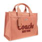 Coach Logo Flocked Zip-Up Tote Bag