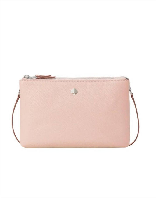Polly Medium Double Gusset Crossbody In Flapper Pink