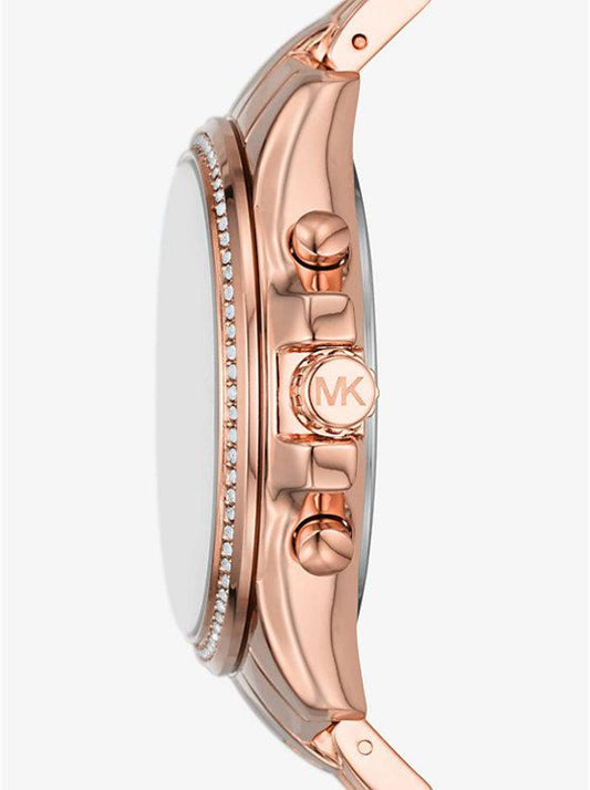 Oversized Pilot Pavé Rose Gold-Tone Watch