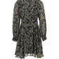 Michael Michael Kors Paisley Printed Long-Sleeved Dress