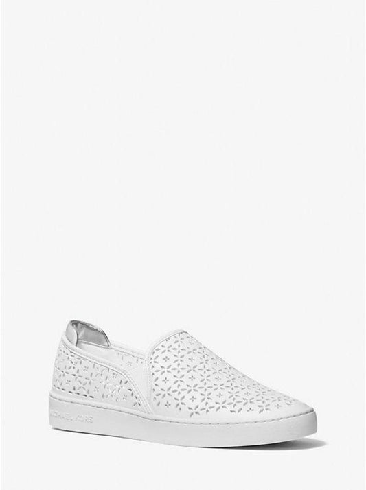 Ophelia Perforated Faux Leather Slip-On Sneaker