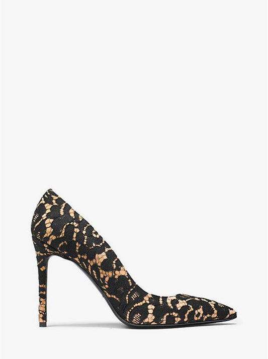 Gretel Floral Lace and Suede Pump