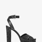 Cannon Python Embossed Leather Platform Sandal