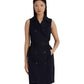 Micro-Sanded Twill Sleeveless Dress