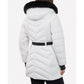 Women's Plus Size Belted Faux-Fur-Trim Hooded Puffer Coat, Created for Macy's