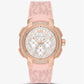 Oversized Sydney Pavé Rose Gold-Tone and Logo Watch