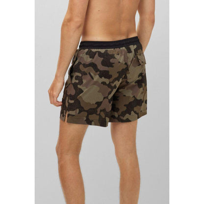 BOSS & NBA quick-drying swim shorts in camouflage-print recycled fabric