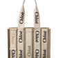 Chloé Woody Medium Canvas & Leather Tote