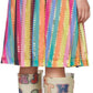 Kids Multicolor Striped Midi Skirt
