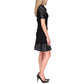 Puff-Sleeve Ruffle-Trim Dress