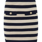 Michael Michael Kors Striped Knitted Mini Skirt