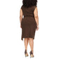 Plus Size Astor Studded Side-Slit Midi Dress