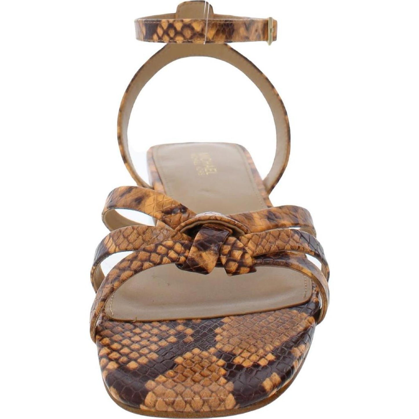 Womens Animal Print Square toe Ankle Strap