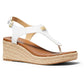 Laney Womens Leather Ankle Strap Wedge Sandals