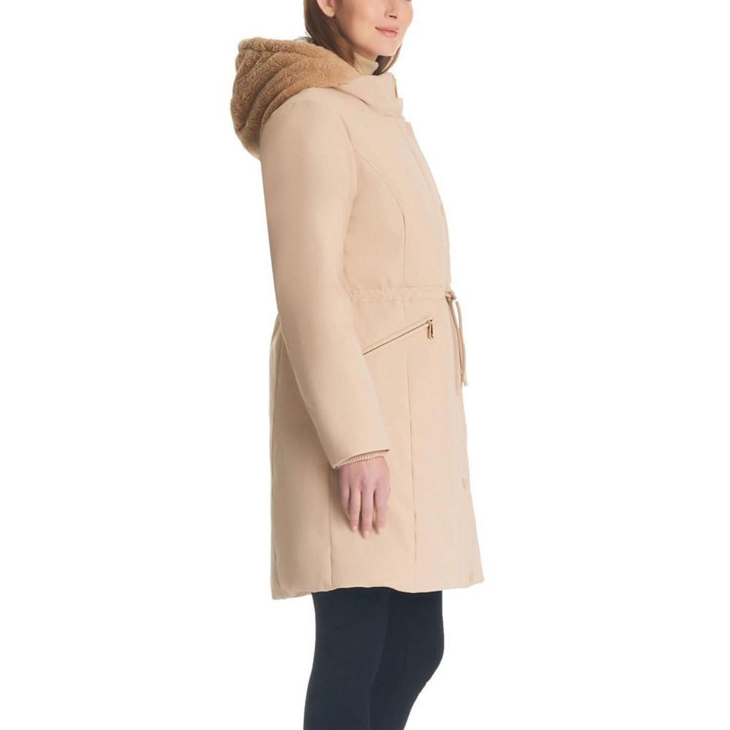 Women's Bibbed Hooded Puffer Coat