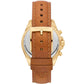 Women's Bradshaw Chronograph Brown Luggage Leather Strap Watch 36mm