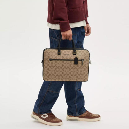 Coach Outlet Ethan Slim Brief In Signature Canvas