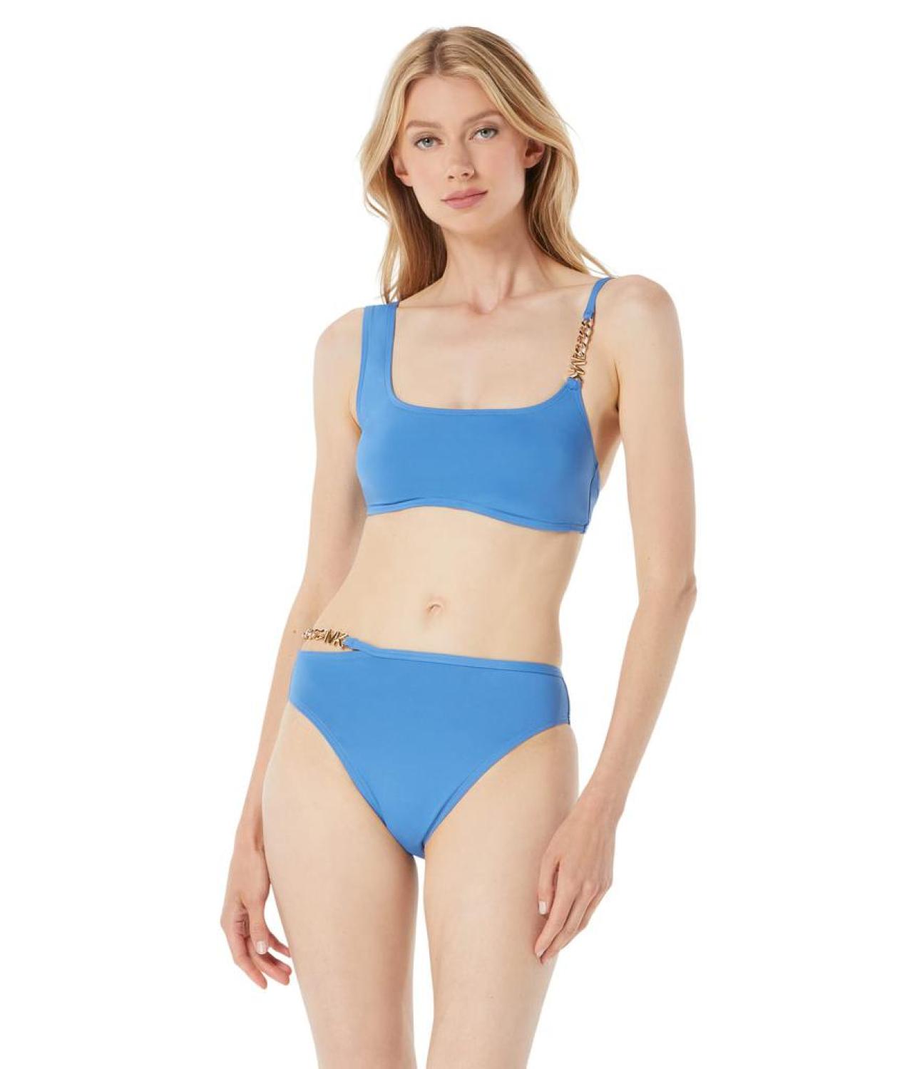 Signature Solids Logo Chain Bikini Top