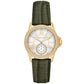 Women's Mini Everest Quartz Three-Hand Amazon Green Suede Leather Watch 33mm