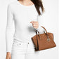 Avril Small Leather Top-Zip Satchel