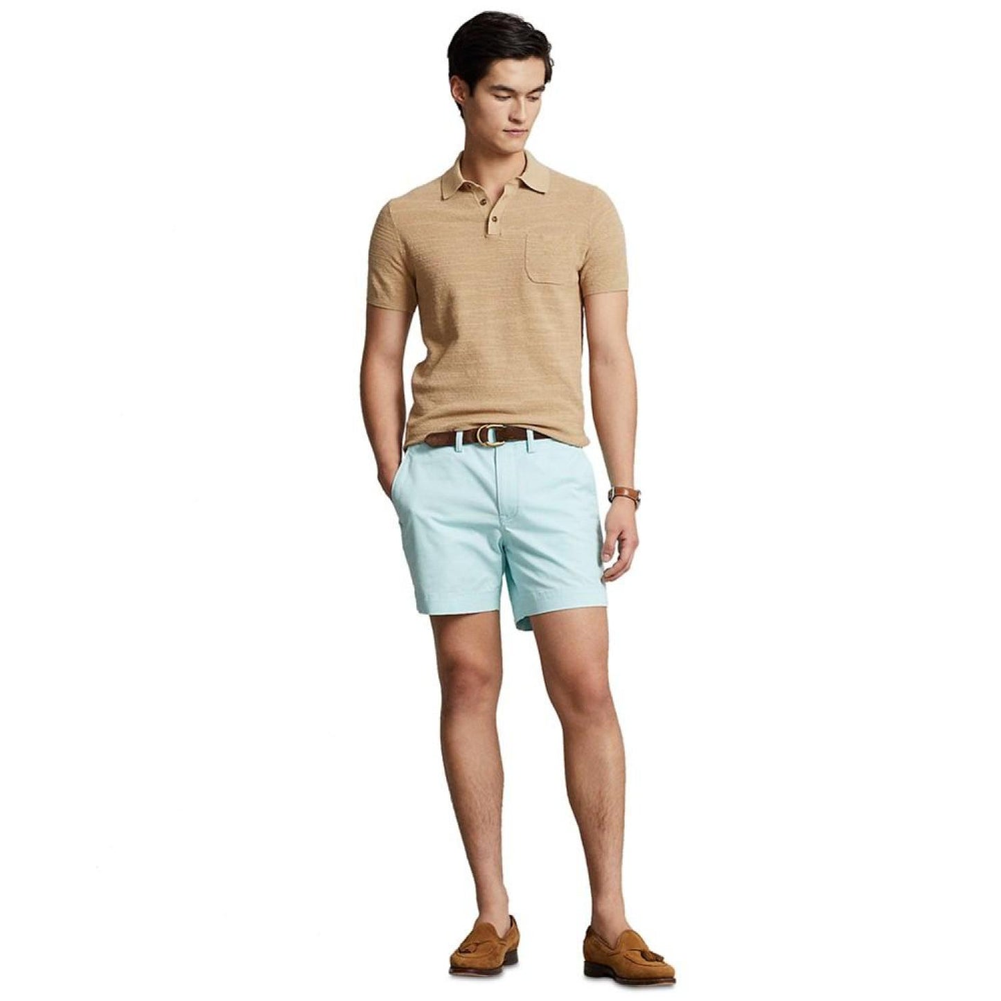 Men's Cotton-Linen Polo-Collar Sweater, Created for Macy's