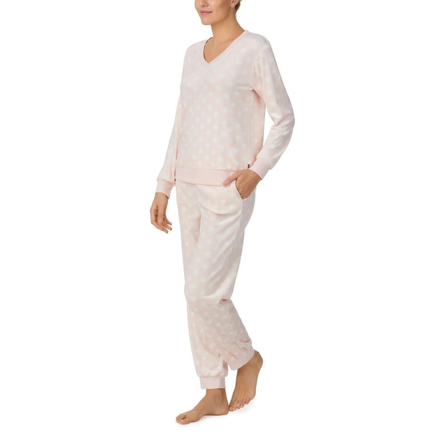 Stretch Velour Long Sleeve Joggers Set