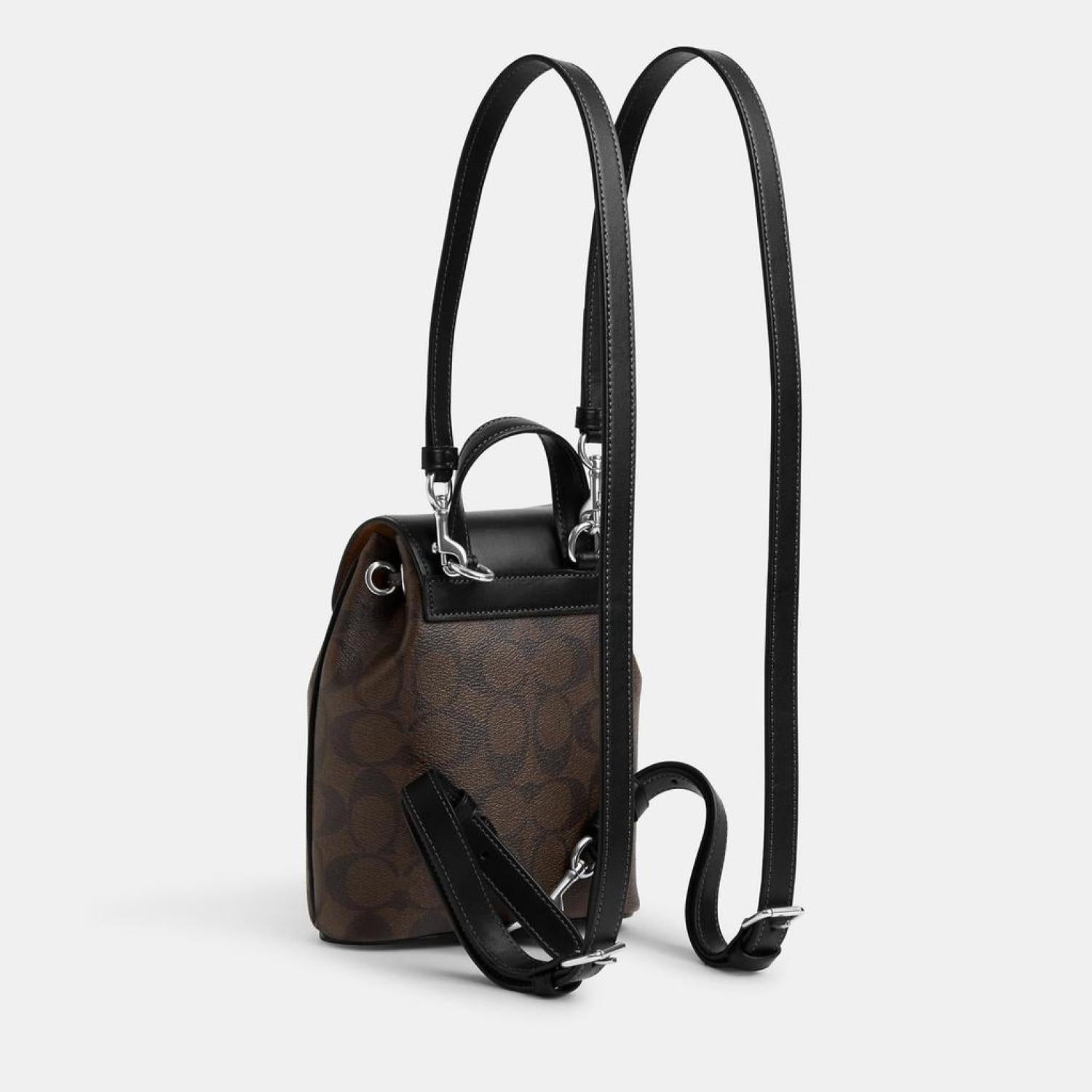amelia convertible backpack coach Coach Outlet Amelia Convertible Backpack In Signature Canvas One Size BROWN Black