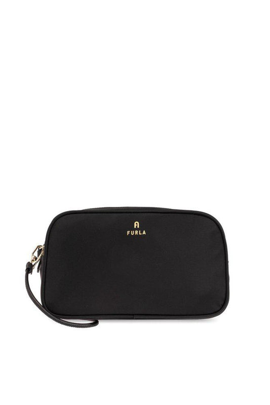 Furla Camelia Arch-Motif Zip-Up Make-Up Bag